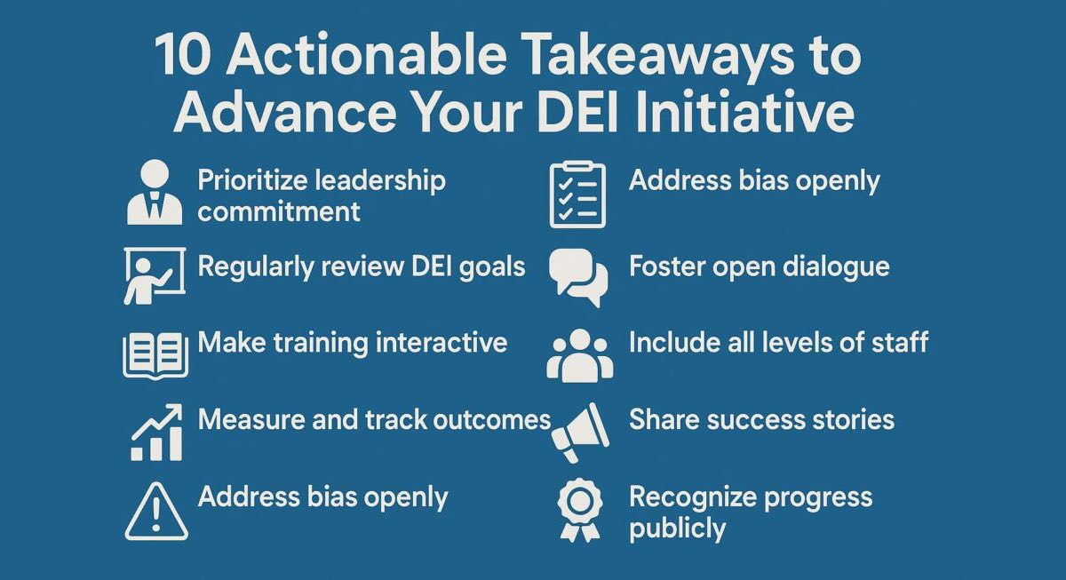 Actionable DE&I training takeaways